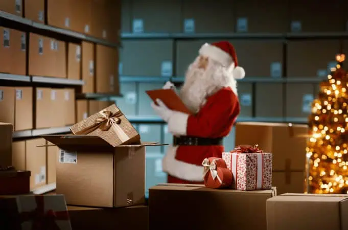santa shipping packages