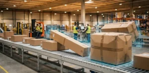 parcel boxes with dimensions shown