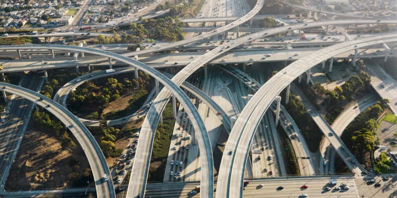 highway overpass and intersections