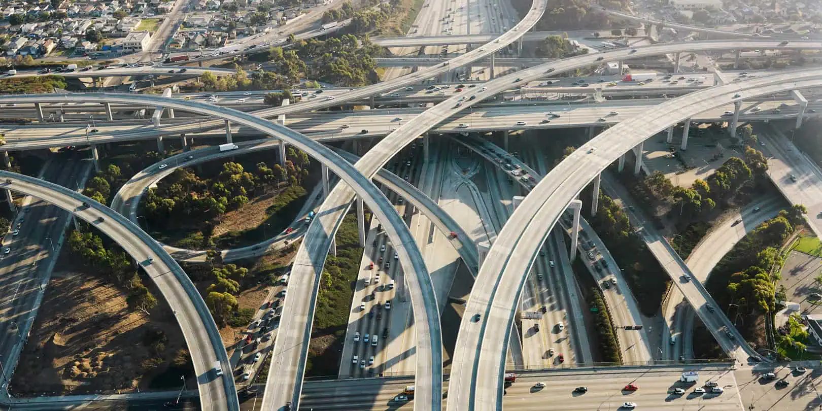 highway overpass and intersections