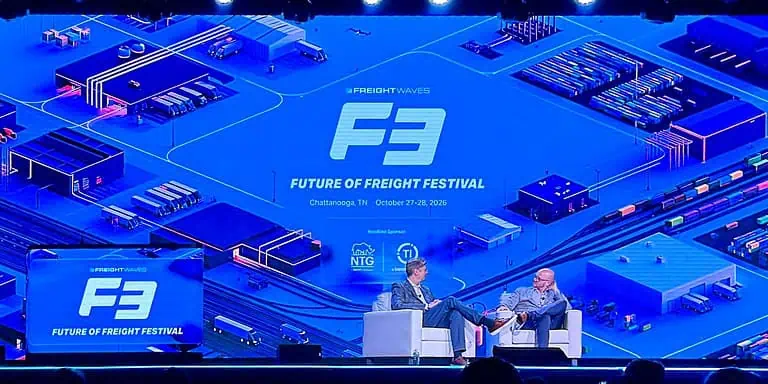 Mark Vale giving keynote at Freightwaves F3